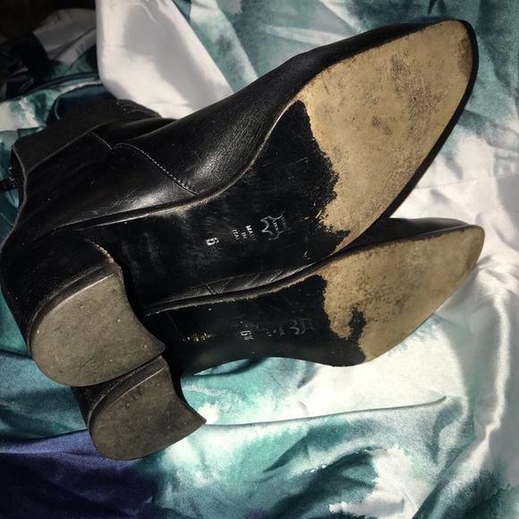 Luc Berjen Black Genuine Leather Booties - Picture 4 of 6